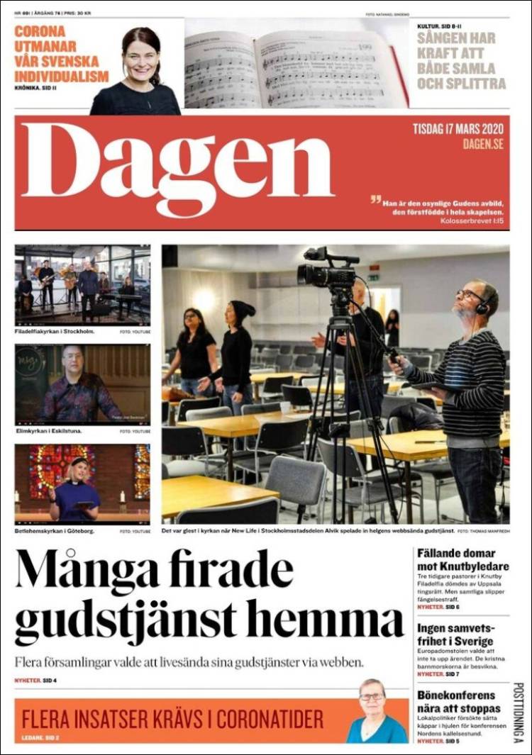 Portada de Dagen (Suecia)