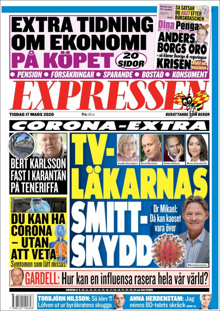 Portada de Expressen (Suecia)