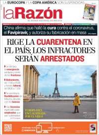 Portada de La Razón (Bolivia)