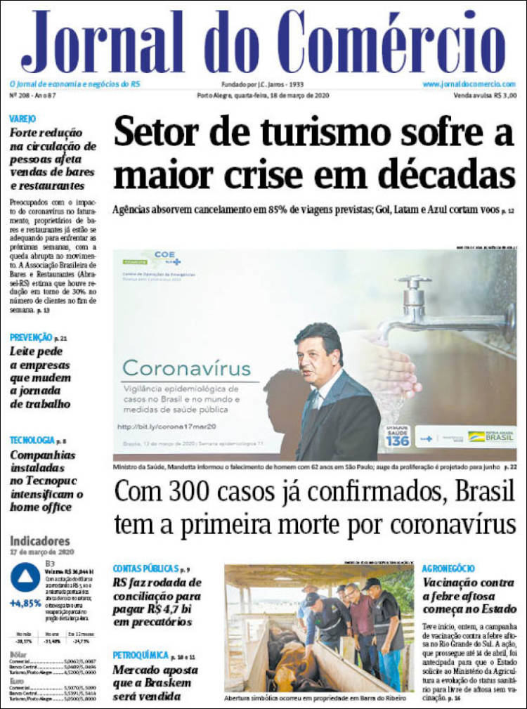 Portada de Jornal do Comércio (Brasil)