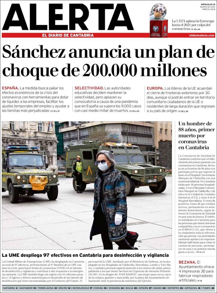 Portada de Alerta - El Diario de Cantabria (Espa&ntilde;a)