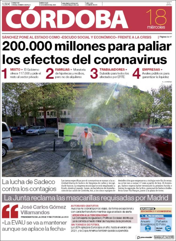 Portada de Diario de Córdoba (Espa&ntilde;a)