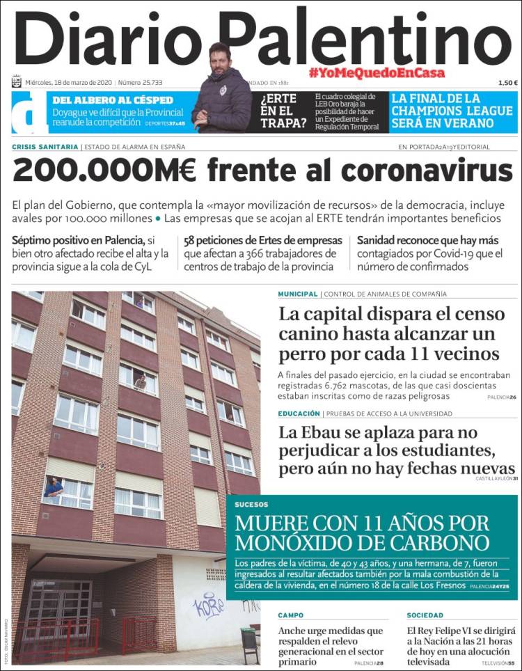 Portada de Diario Palentino (Espa&ntilde;a)