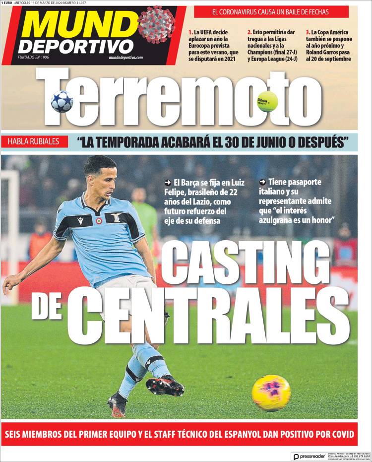 Portada de El Mundo Deportivo (Espa&ntilde;a)