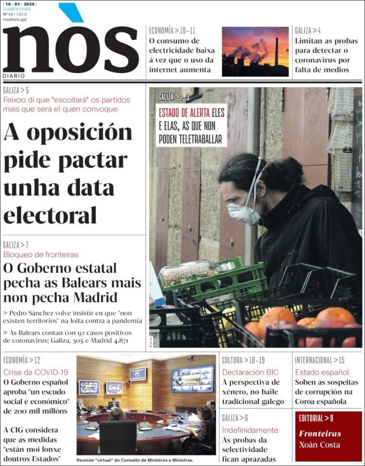 Portada de Nòs Diario (Espa&ntilde;a)