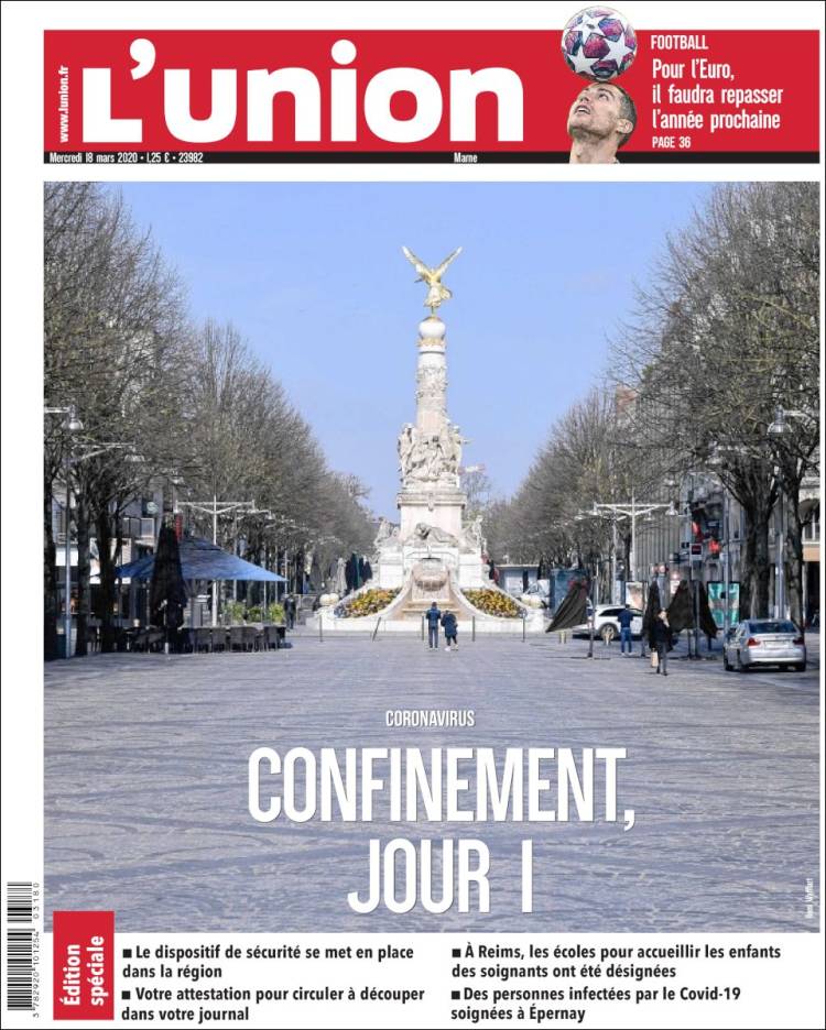 Portada de L'Union (Francia)