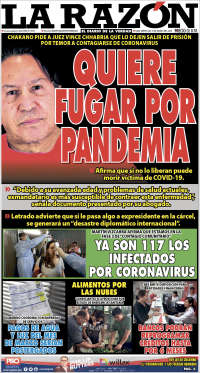 Portada de La Razón (Perú)