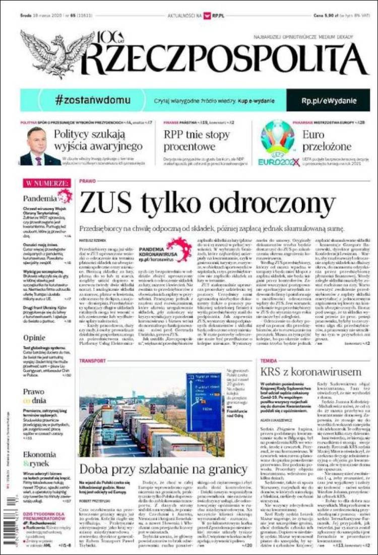 Portada de Rzeczpospolita (Polonia)