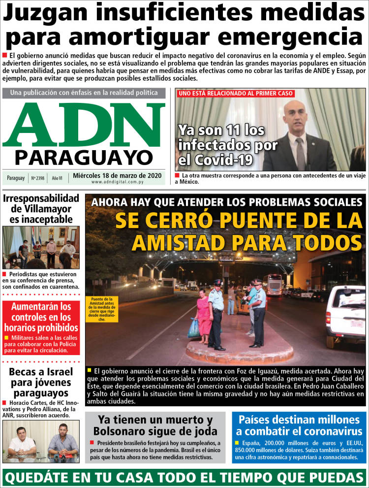 Portada de ADN Paraguayo (Paraguay)