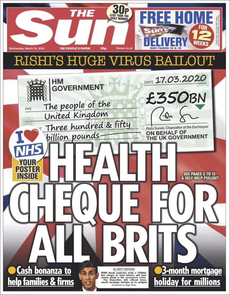 Portada de The Sun (Reino Unido)