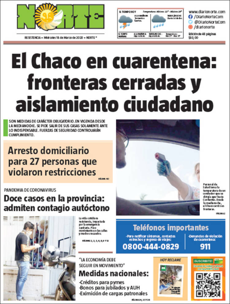 Portada de Diario Norte (Argentina)