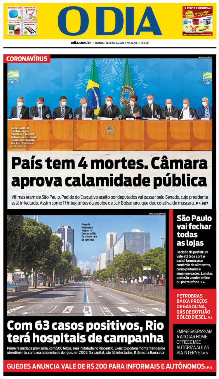 Portada de O Dia (Brasil)