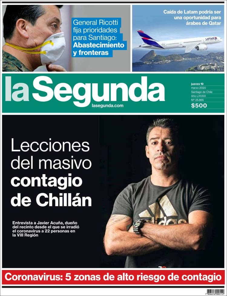 Portada de La Segunda (Chile)