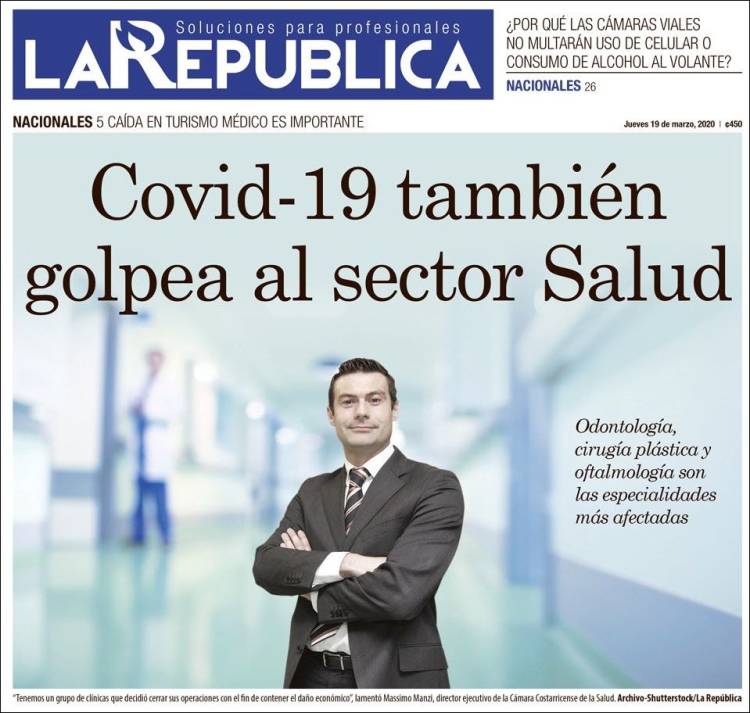 Portada de La República (Costa Rica)