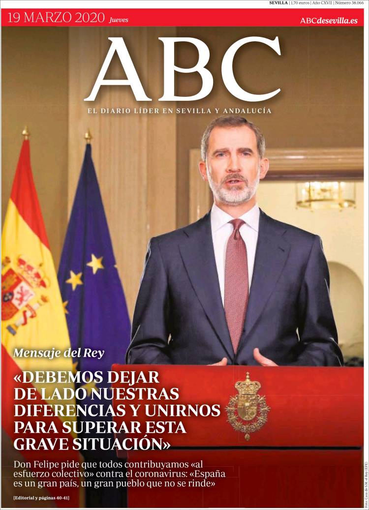 Portada de ABC - Sevilla (Espa&ntilde;a)