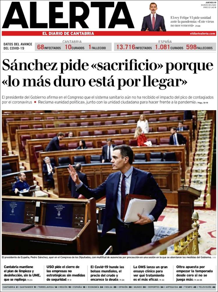 Portada de Alerta - El Diario de Cantabria (Espa&ntilde;a)