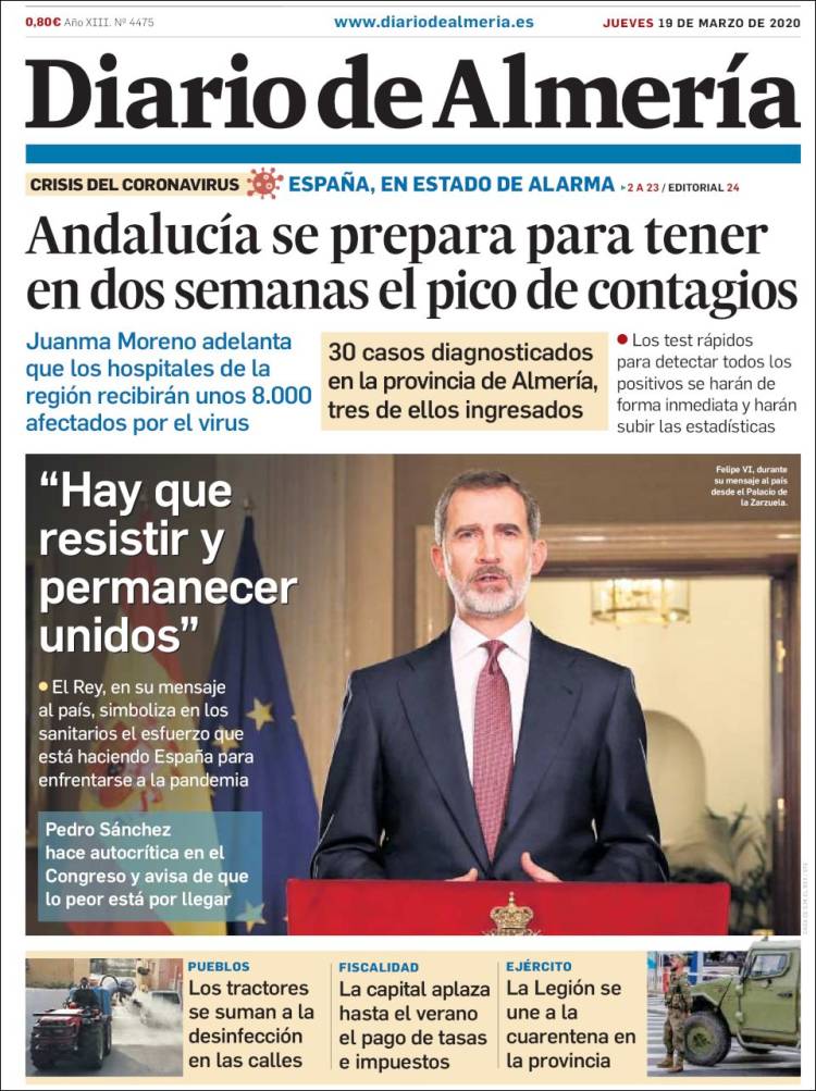 Portada de Diario de Almería (Espa&ntilde;a)