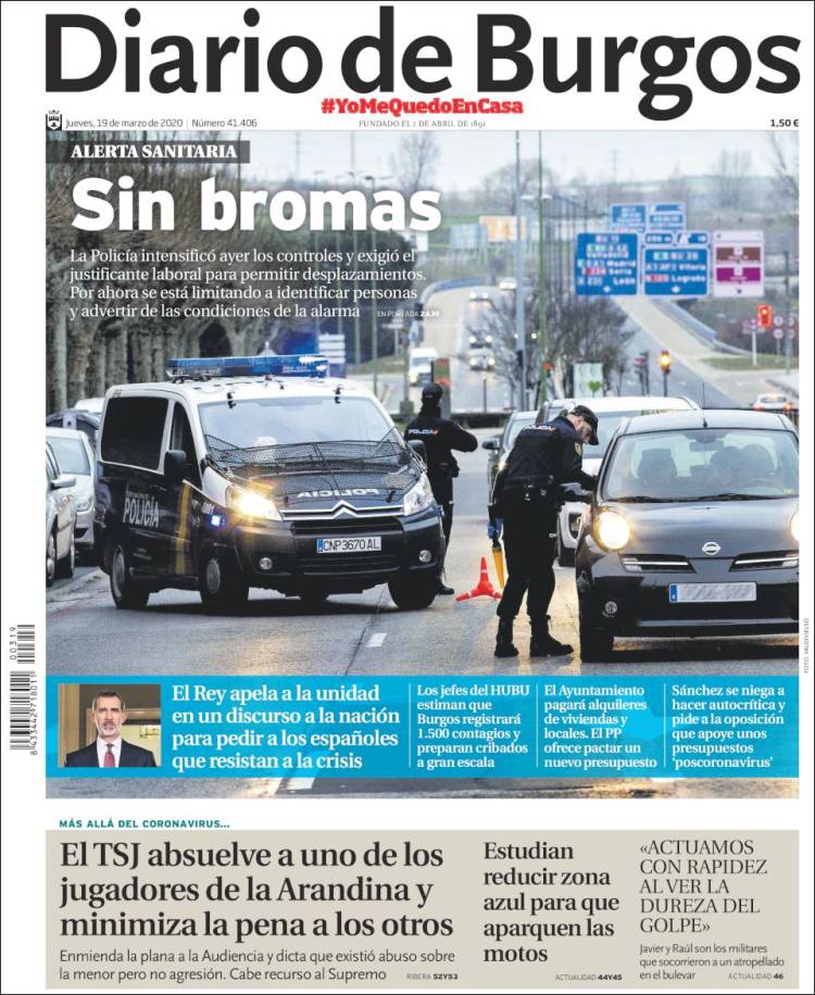 Portada de Diario de Burgos (Espa&ntilde;a)