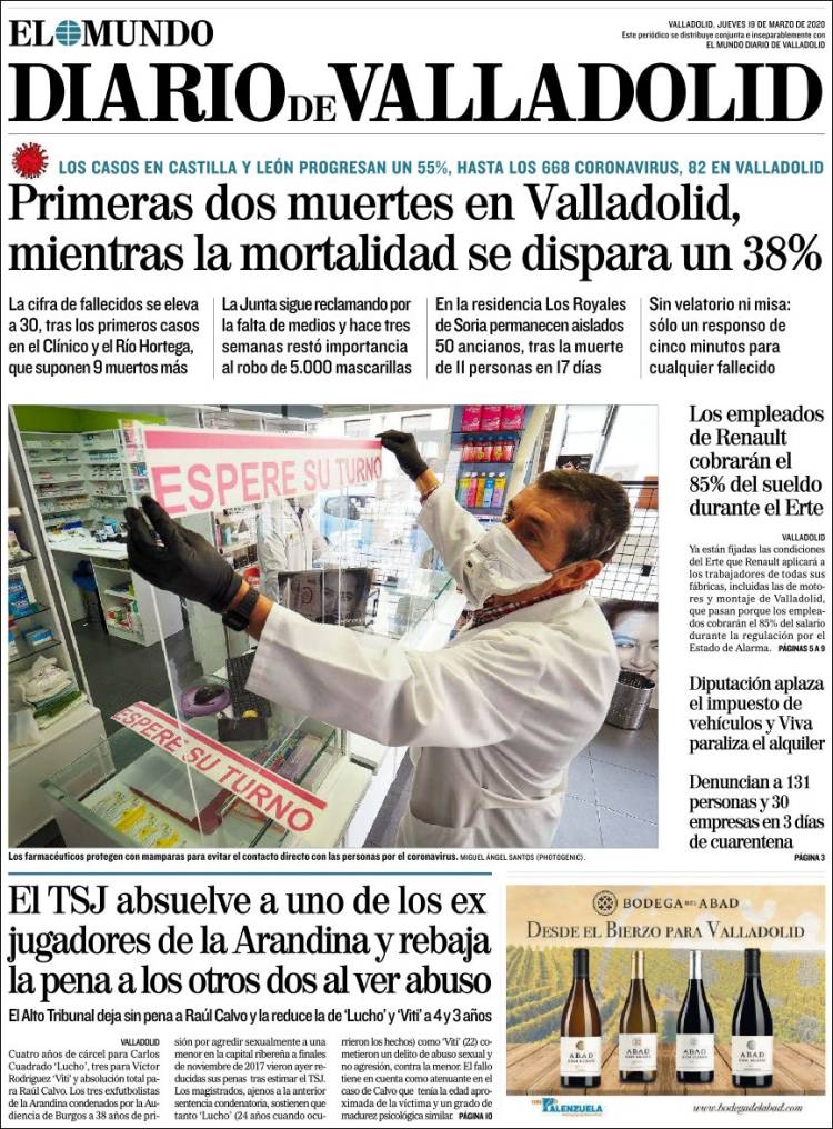 Portada de Diario de Valladolid (Espa&ntilde;a)