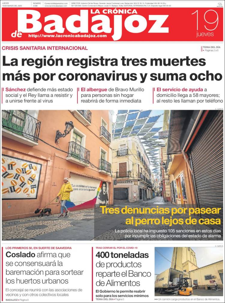 Portada de El Periódico de Extremadura (Espa&ntilde;a)