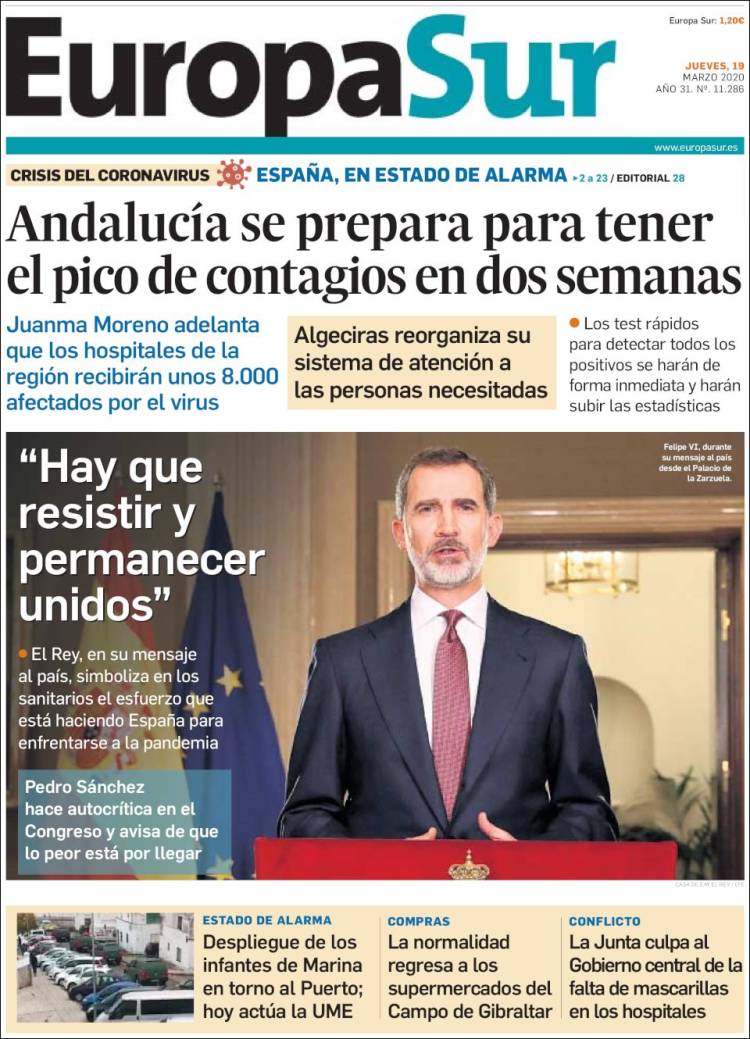 Portada de Europa Sur (Espa&ntilde;a)