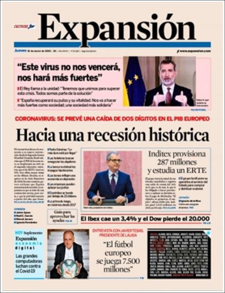 Portada de Expansión (Espa&ntilde;a)