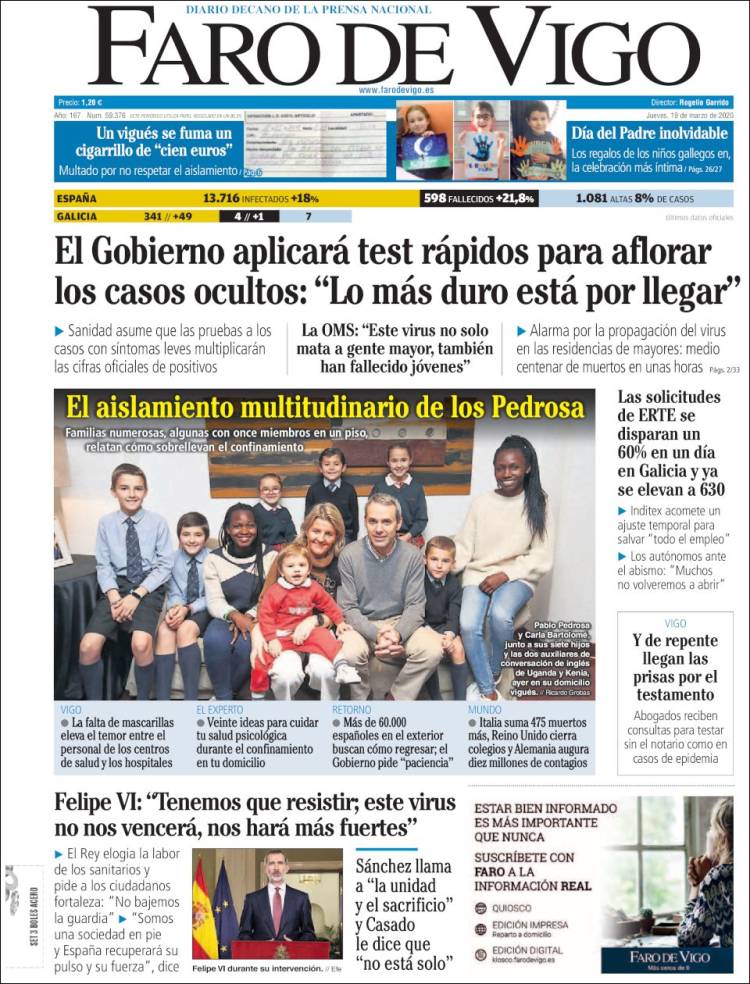 Portada de Faro de Vigo (Espa&ntilde;a)