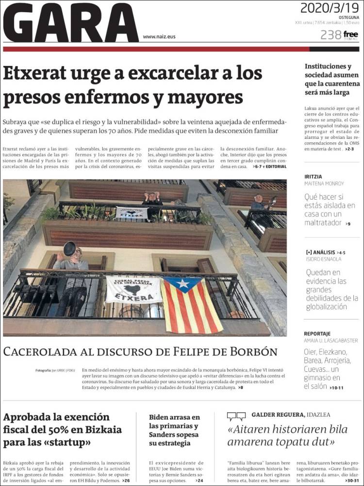 Portada de Gara (Espa&ntilde;a)
