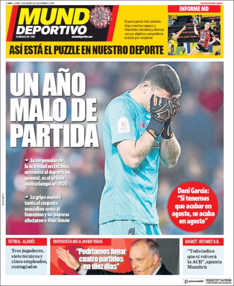 Portada de Mundo Deportivo Bizkaia (Espa&ntilde;a)