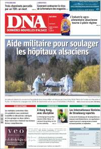 Portada de Les Dernières Nouvelles d'Alsace (Francia)