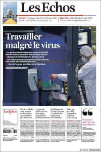 Portada de Les Echos (Francia)