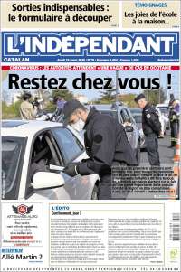 Portada de Le Indépendant (Francia)