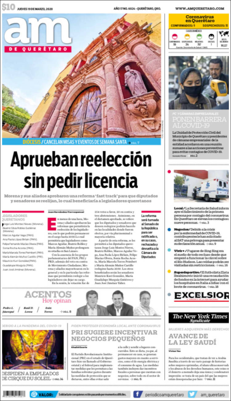 Portada de A.M. Querétaro (M&eacute;xico)