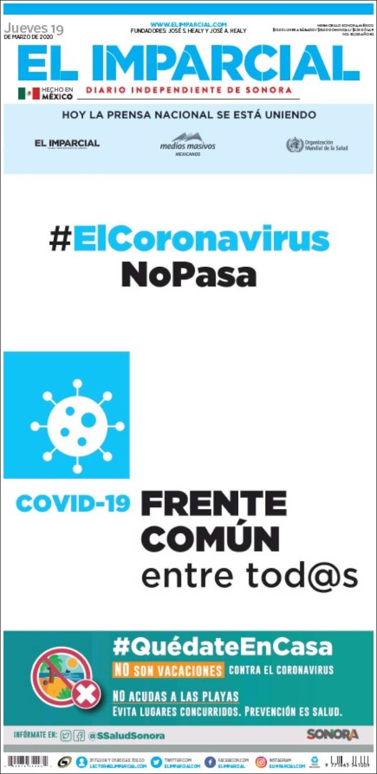 Portada de El Imparcial (M&eacute;xico)