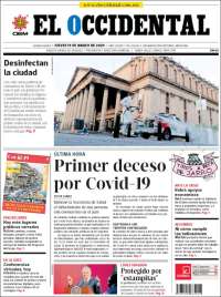 Portada de El Occidental (M&eacute;xico)