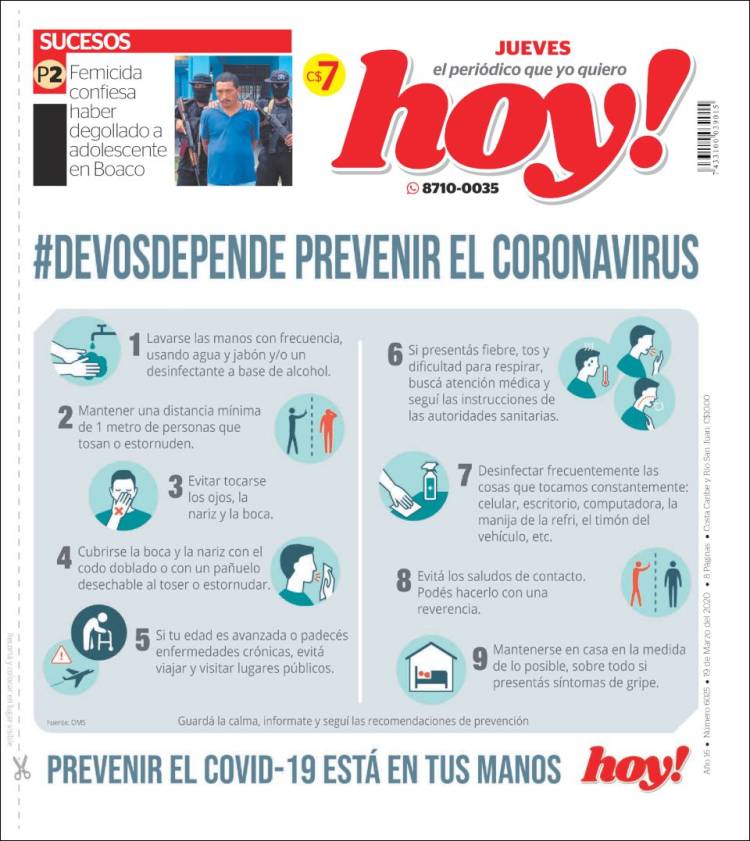 Portada de Hoy (Nicaragua)