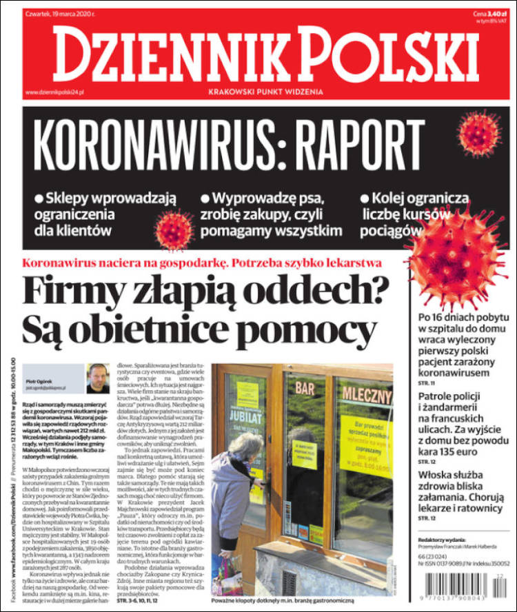 Portada de Dziennik (Polonia)