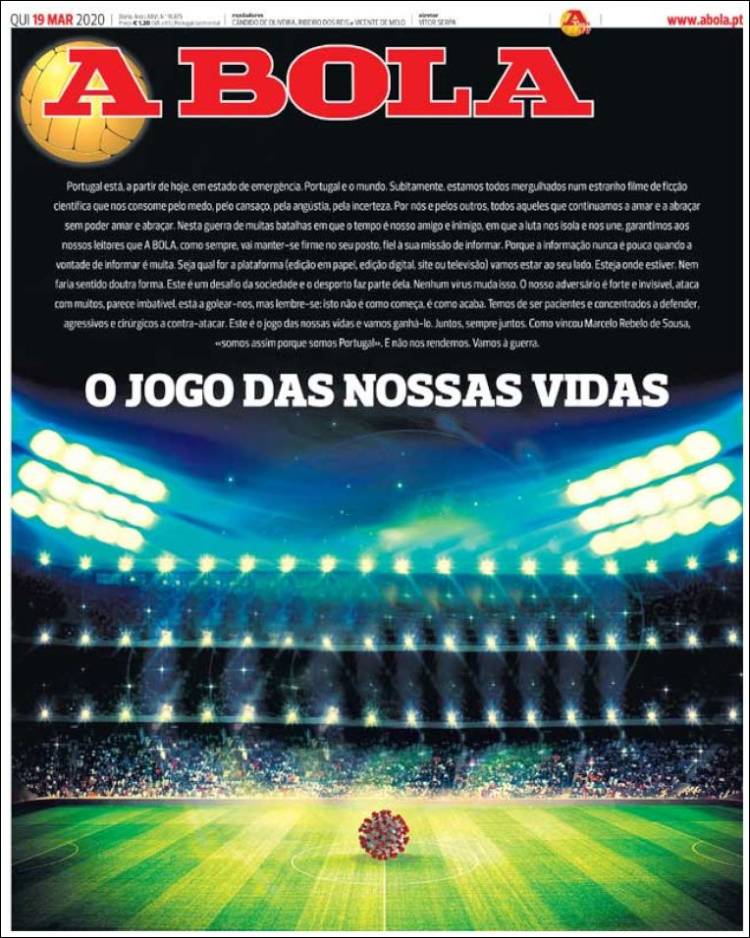 Portada de A Bola (Portugal)