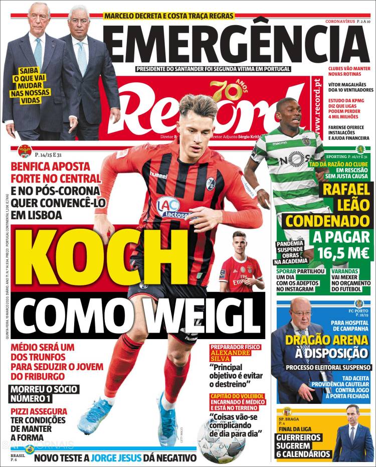 Portada de Record (Portugal)