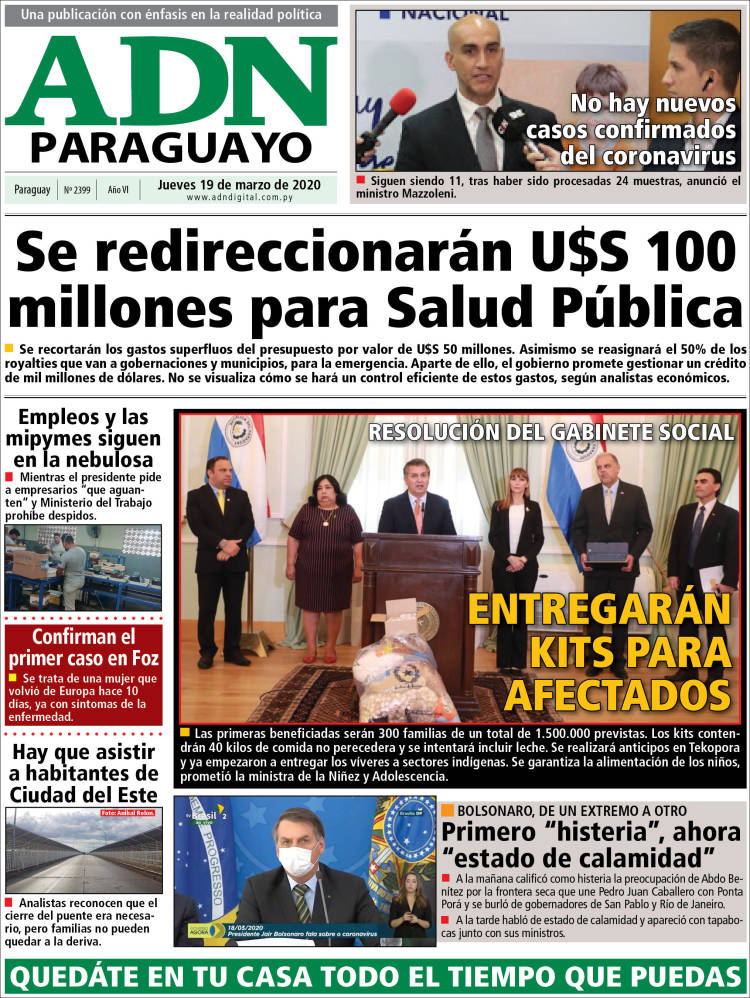 Portada de ADN Paraguayo (Paraguay)