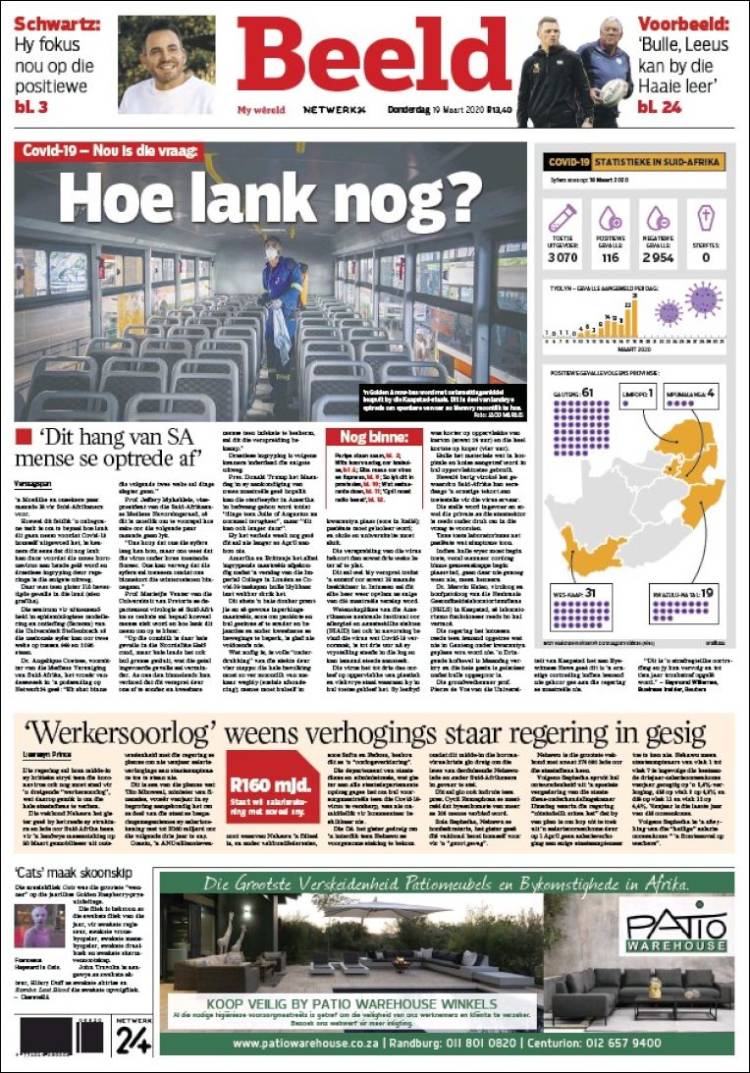 Portada de Beeld (Sud&aacute;frica)