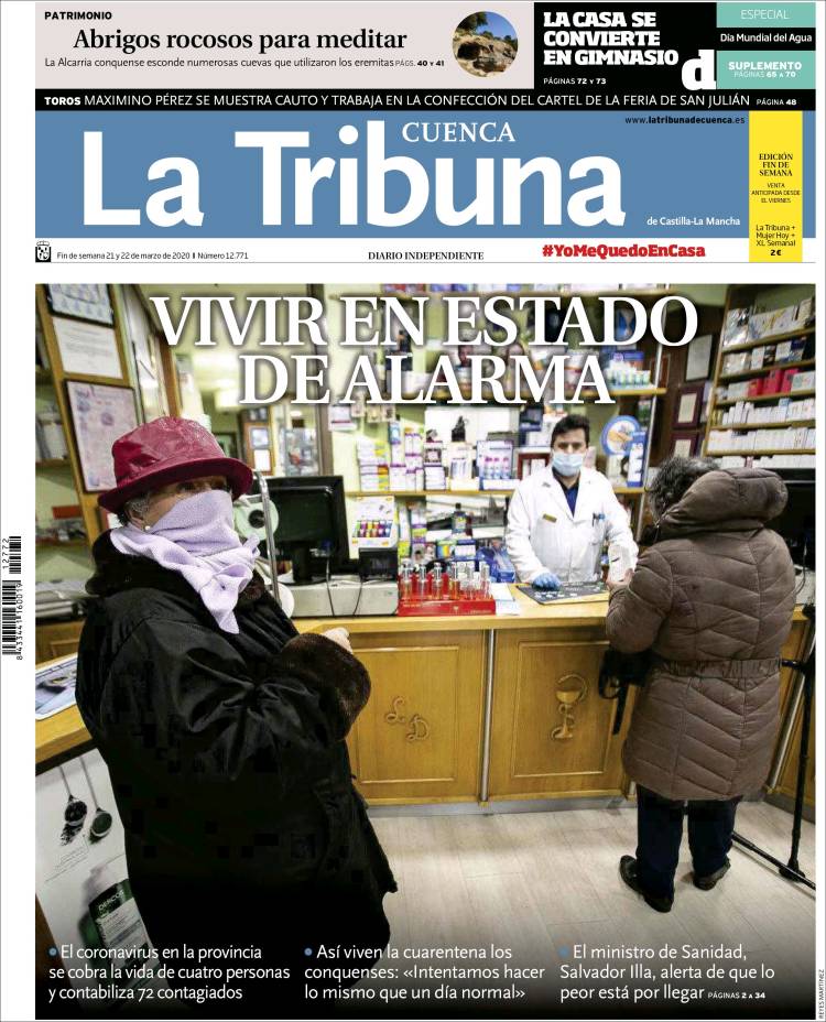 Portada de La Tribuna de Cuenca (Espa&ntilde;a)