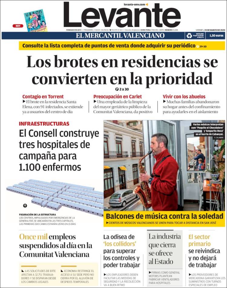 Portada de Levante (España)