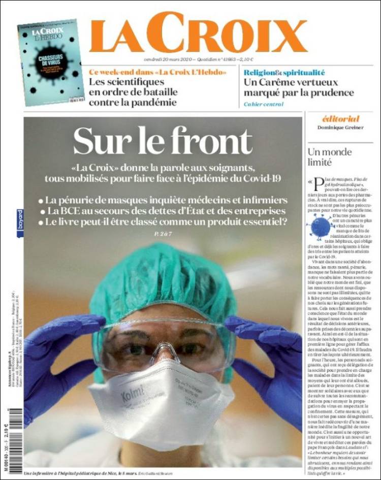 Portada de La Croix (Francia)