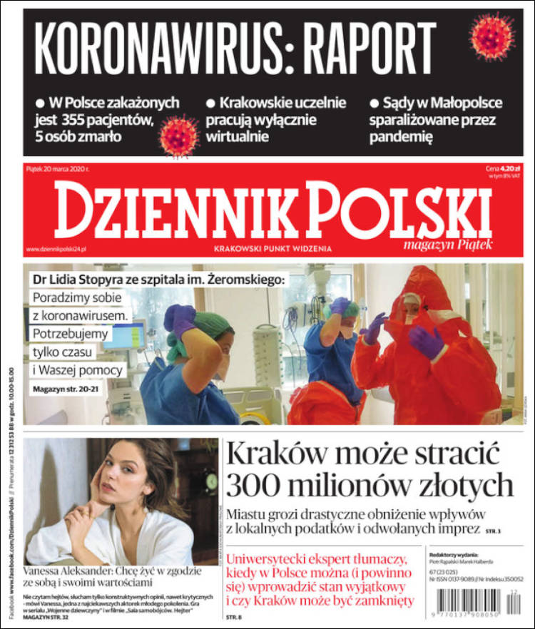 Portada de Dziennik (Polonia)