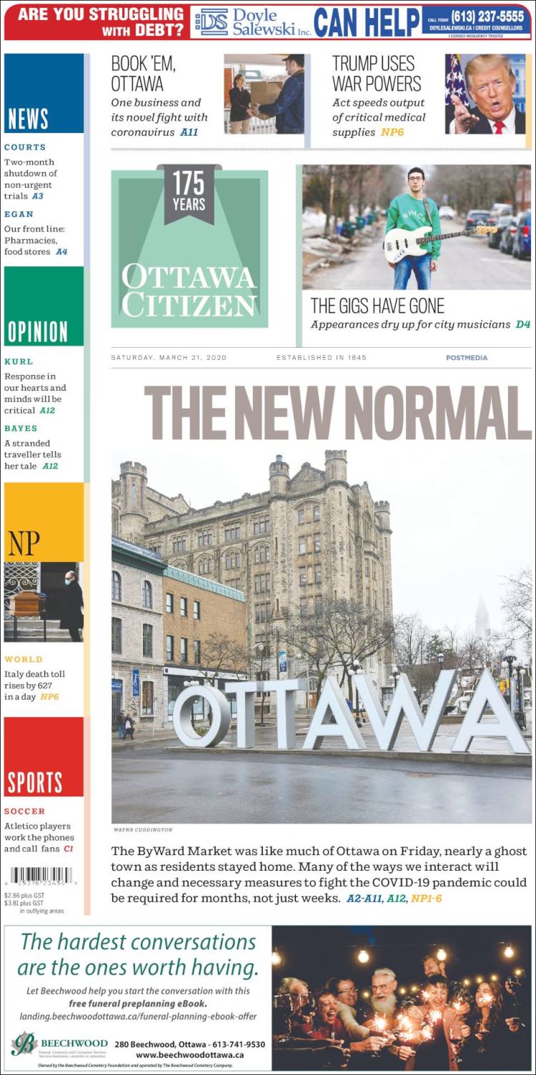 Portada de Ottawa Citizen (Canadá)