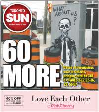 Portada de The Toronto Sun (Canadá)