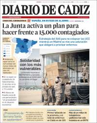 Portada de Diario de Cádiz (España)