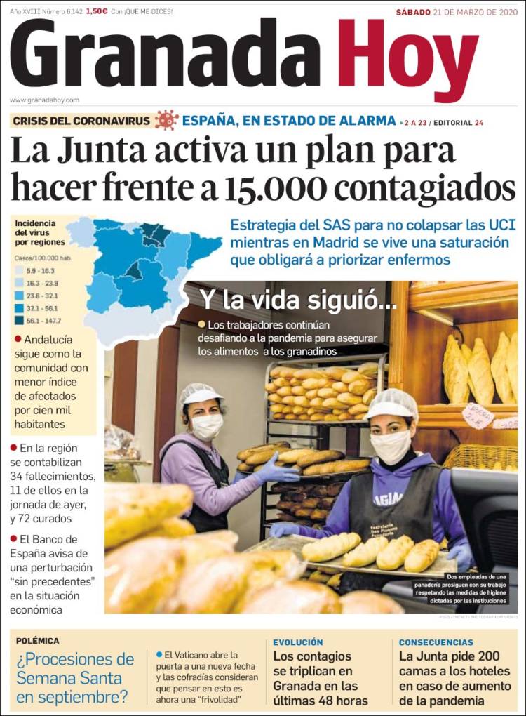 Portada de Granada Hoy (España)