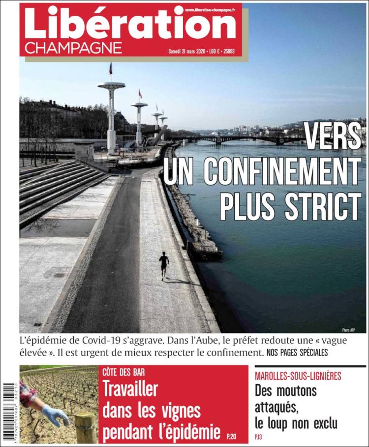 Portada de Libération Champagne (Francia)
